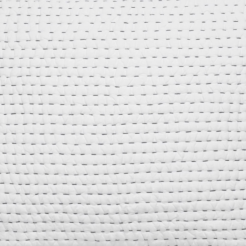 100% Cotton Handmade Quilt, Cotton Kantha Quilt bedding Set, Solid White Kantha Quilt, Indian Kantha Quilt