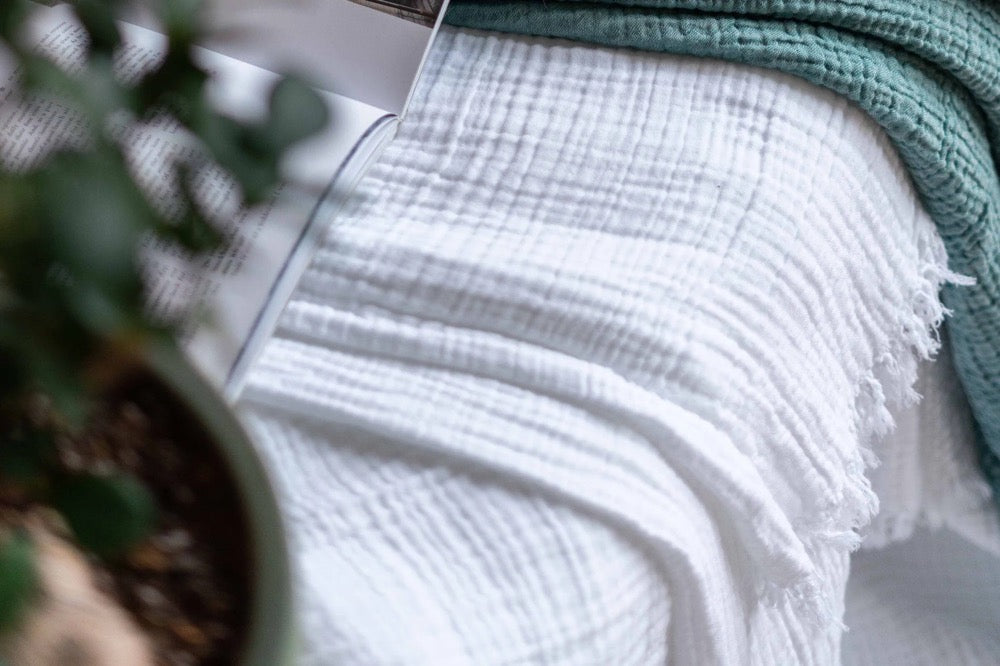 Soft Organic Muslin Bedspread, Gauze Cotton Blanket, Muslin Bed Cover, King Size Blanket, Twin Queen Bed Spread